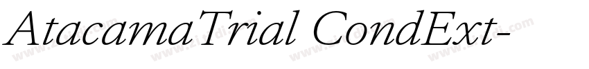 AtacamaTrial CondExt字体转换